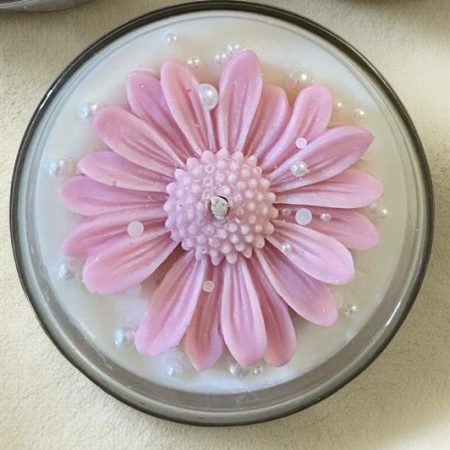 Pink grad candle 1