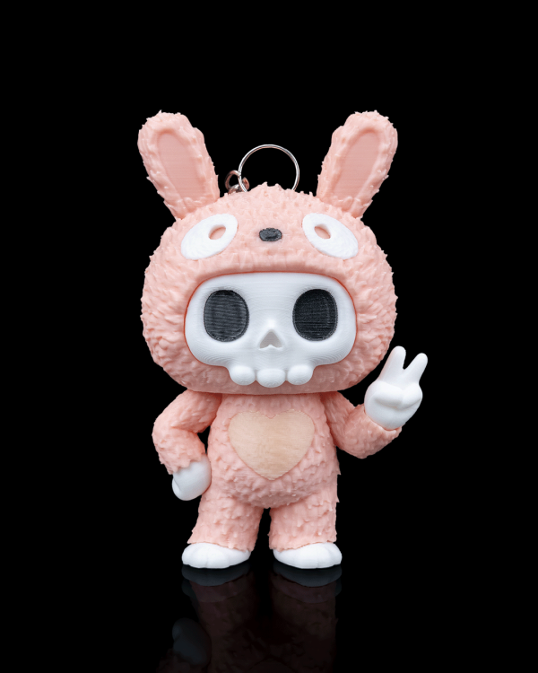 Tuff Bunny — Dark Cute Skull Bunny Collectible Keychain by Everlab