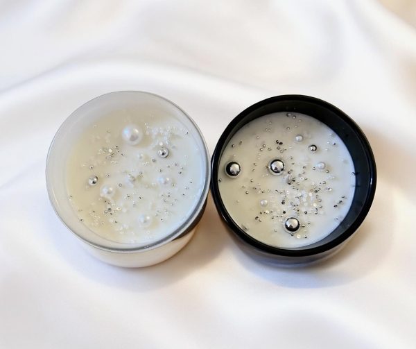 Wedding Guest Table, Decorative Black and White Candles, 227 g each