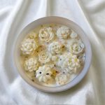 Wedding Guest Table, Decorative White Floral Candle