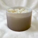 Wedding Guest Table, Decorative White Floral Candle