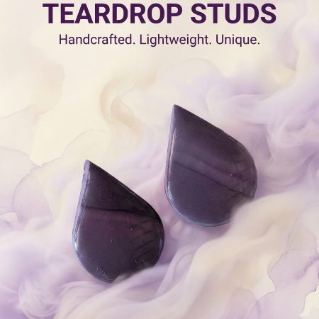 Lavender Haze Teardrop Studs – Simple Elegance, Redefined