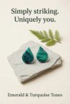 Emerald & Turquoise Teardrop Earrings