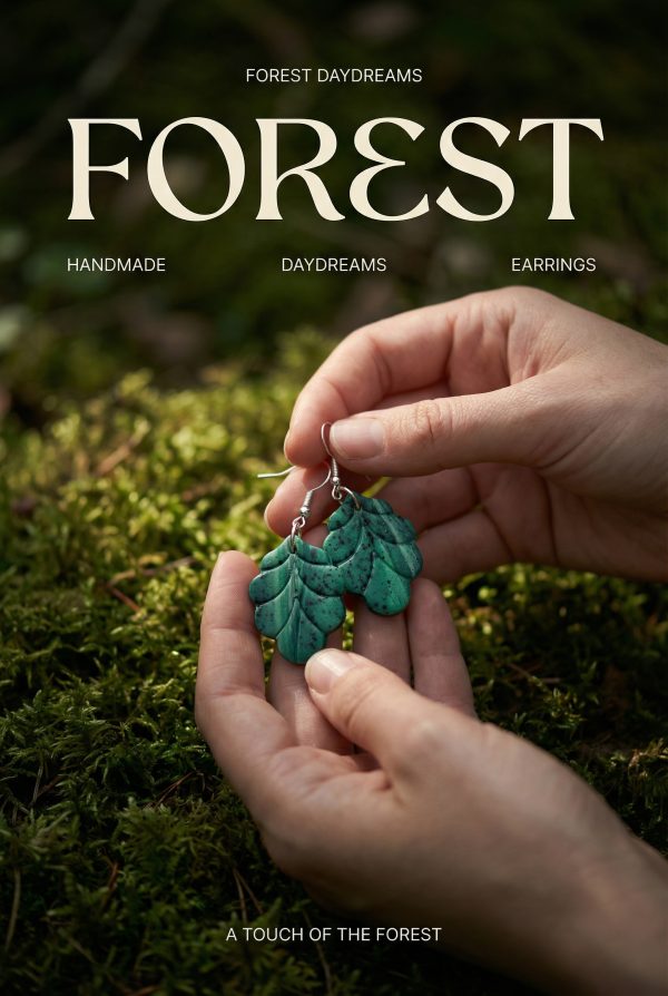Handmade Forest Leaf Earrings – A Touch of Nature