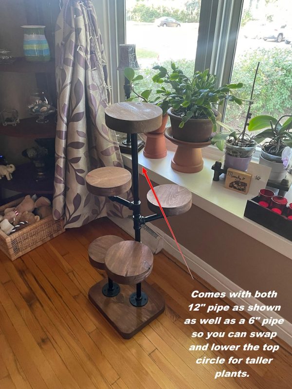 Industrial Plant Stand: 5,6 or 7 Tier Freestanding Metal Plant Holder - FREE SHIPPING