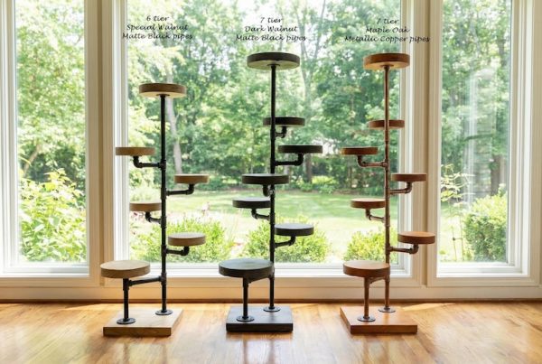 Industrial Plant Stand: 5,6 or 7 Tier Freestanding Metal Plant Holder - FREE SHIPPING