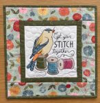 Quilted & Embroidered Table Topper/Wall Hanging