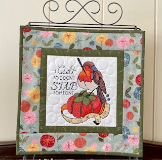 Quilted & Embroidered Table Topper/Wall Hanging