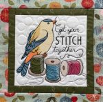 Quilted & Embroidered Table Topper/Wall Hanging
