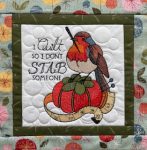 Quilted & Embroidered Table Topper/Wall Hanging