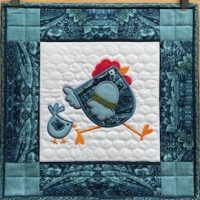 Quilted & Embroidered Table Topper/Wall Hanging