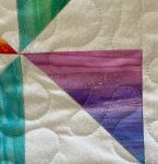 Quilted Colourful Pinwheel Table Topper