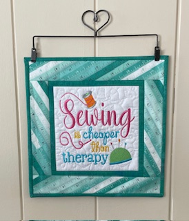 Quilted & Embroidered Table Topper/Wall Hanging