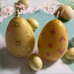 Easter Egg Pillar Candles – Cocosol Soy Wax with Vanilla Orchid Fragrance – Handcrafted Spring Decor