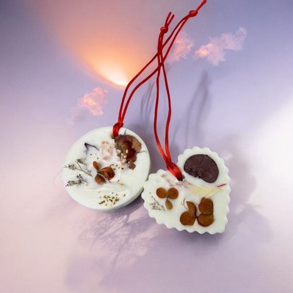 Eucalyptus Soy Wax Sachet: Dried Flower Aromatherapy Closet Drawer Freshener