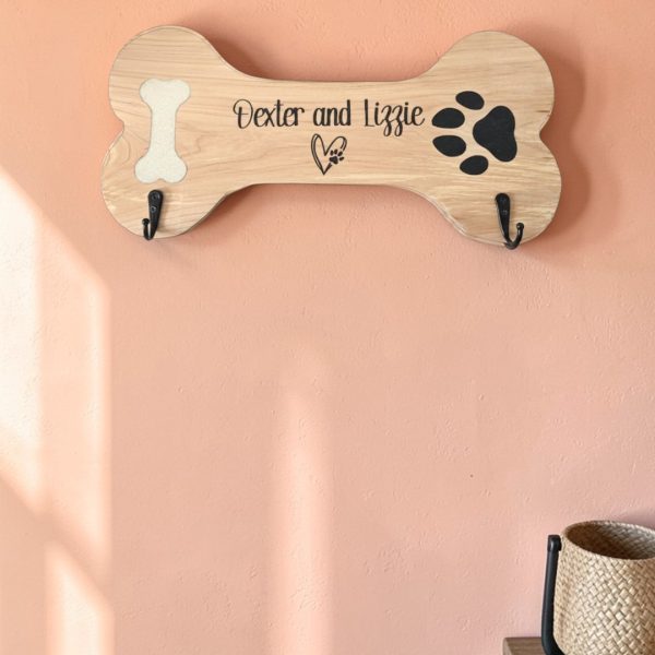 Hardwood Dog Leash Hanger