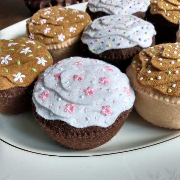 Wool Felt Sprinkles Cupcake | Imaginative Play | Tea Party
