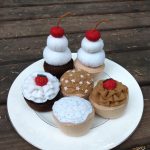 Wool Felt Set of Cupcakes | Set of 3 or 6 Cupcakes