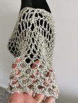 Mesh Crochet Poncho, Vintage Silver Metallic Top