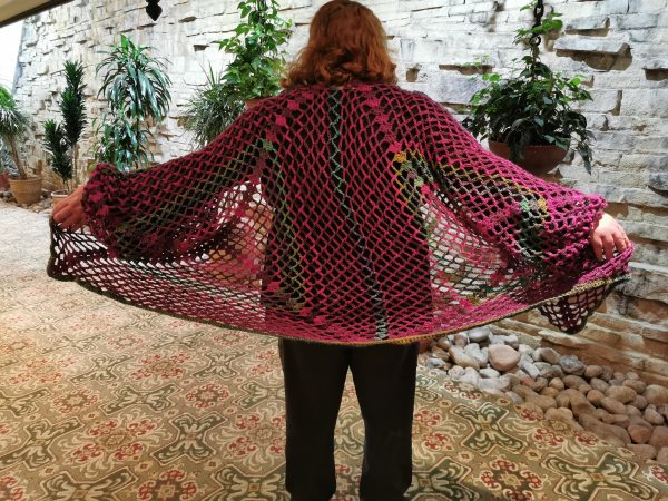 Oversized Mesh Crochet Cardigan