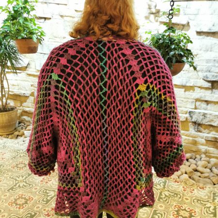 Mesh stitch cardigan