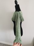 Crochet Mesh Sleeves, Light Sage Long Sleeve Top - S-XL, Handmade Crocheted Shoulder Shrug