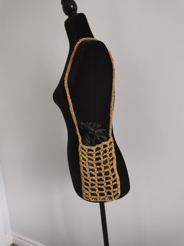 Handmade Metallic Woven Handbag - Gold Purse