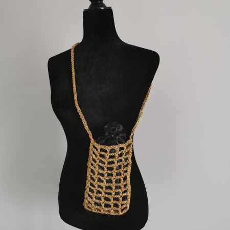 Handmade Metallic Woven Handbag - Gold Purse