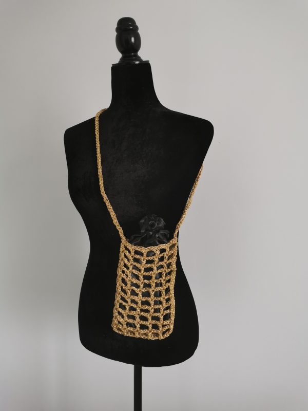 Handmade Metallic Woven Handbag - Gold Purse