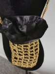Handmade Metallic Woven Handbag - Gold Purse