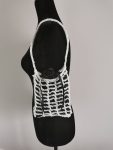 Handmade Metallic Woven Handbag - White Iridescent Purse
