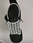 Handmade Metallic Woven Handbag - White Iridescent Purse