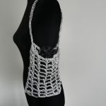 Handmade Metallic Woven Handbag - Silver Purse