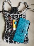 Handmade Metallic Woven Handbag - Silver Purse