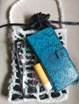 Handmade Metallic Woven Handbag - White Iridescent Purse