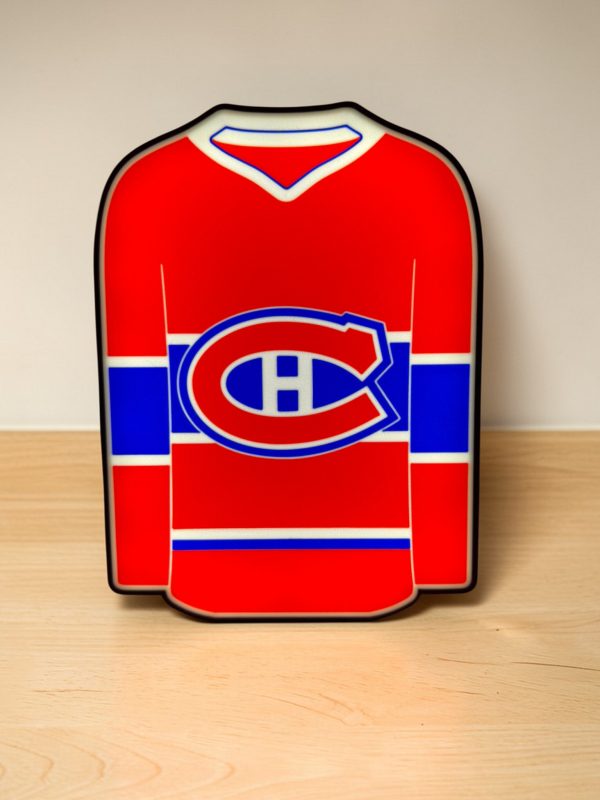🔴🔵 Montreal Hockey Jersey LED Light Box – 3D Printed Fan Decor