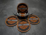 🏍️🔥 Motorcycle Inspired 3D Printed Coaster Set with Holder