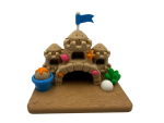 Crabs in a Sand Castle Playset with Fidget Clicker – 3D Printed Desk Toy & Beach Decor