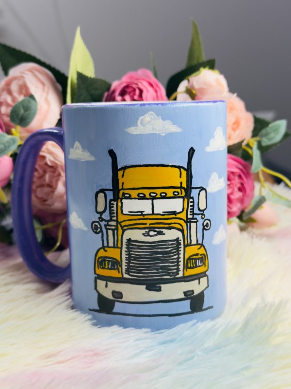 Handpainted Truck Mug