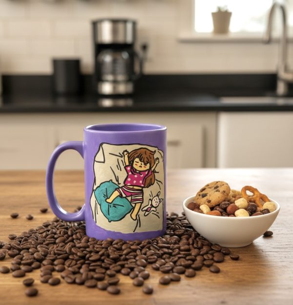 Handpainted Sleepy Head Mug