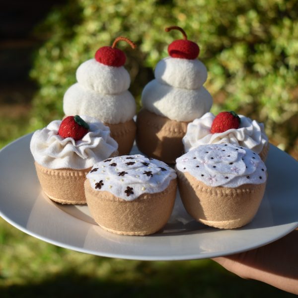 Wool Felt Sprinkles Cupcake | Imaginative Play | Tea Party