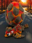 Lava Mini Dragon & Molten Egg Set | Sizzling Fantasy Decor Fidget Friend