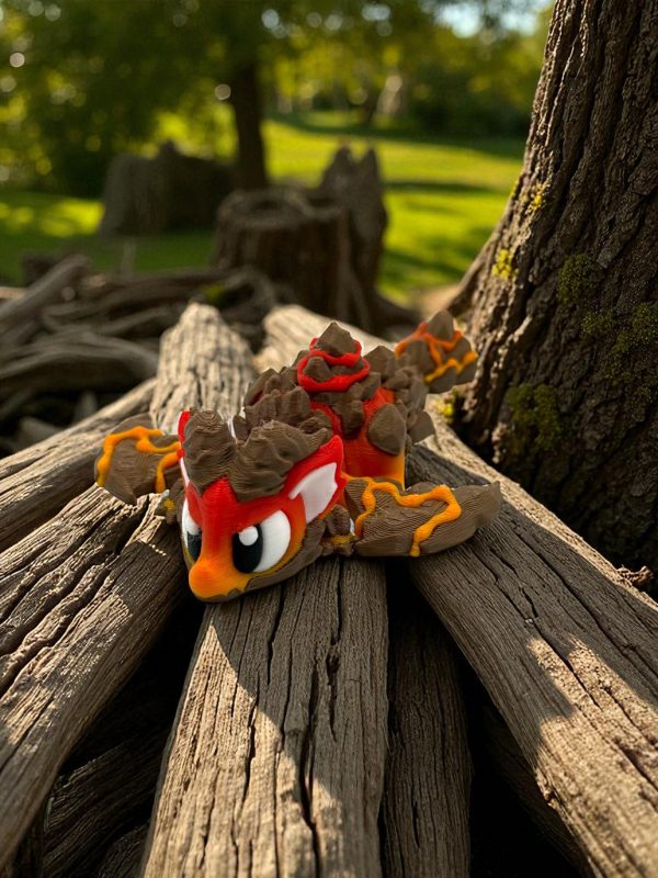 Lava Mini Dragon & Molten Egg Set | Sizzling Fantasy Decor Fidget Friend