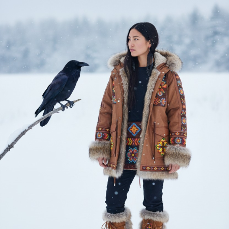 girl with raven