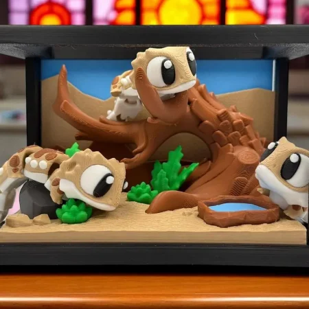 Flexi Bearded Dragon Terrarium Playset: Sensory Fidget Toy