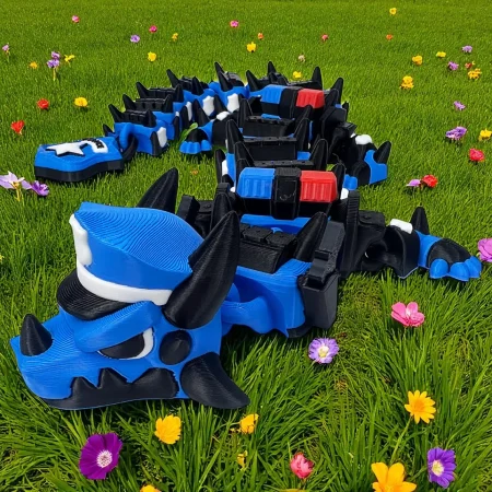 Police Dragon – 3D Printed Collectible Toy & Fidget Buddy