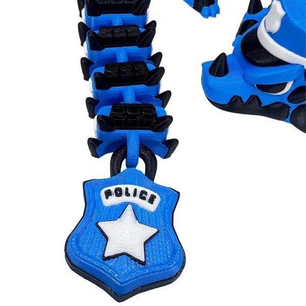 Police Dragon – 3D Printed Collectible Toy & Fidget Buddy