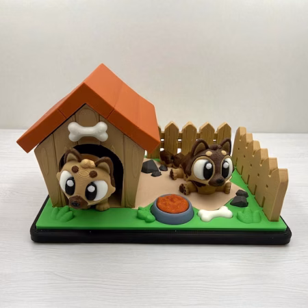 3D Printed Puppy Playset – 3D Printed Doghouse & Friends