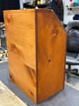 X-Large Wooden Dog Food Storage Bin: 40lb Capacity