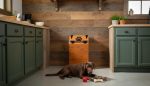 X-Large Wooden Dog Food Storage Bin: 40lb Capacity
